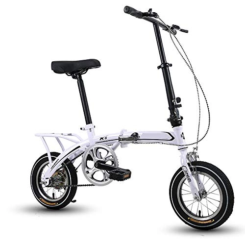 Folding Bike : GUI-Mask SDZXCFolding Bicycle High Carbon Steel Frame Adult Men and Women Ultra Light Portable Recreational Vehicle Bicycle 12 Inch
