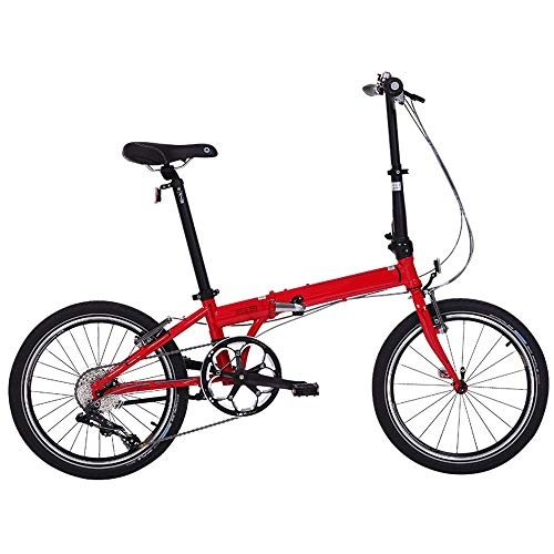 Folding Bike : GUI-Mask SDZXCFolding Bicycle Mountain Bike Speed Adult Student Bicycle 20 Inch 8 Speed