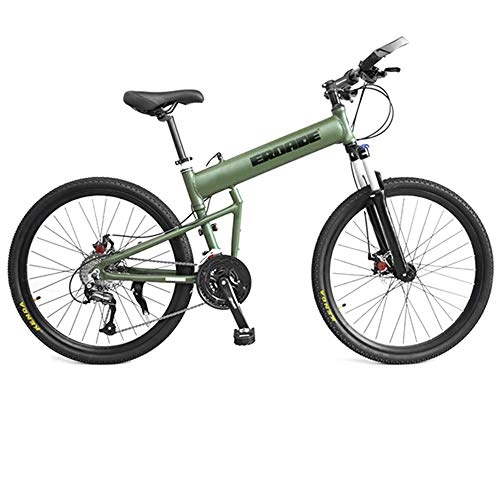 Folding Bike : GUI-Mask SDZXCFolding Mountain Bike Shifting Adult All-Aluminum Off-Road Racing Shock Absorber Disc Brakes 26 Inches