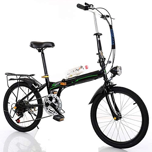 Folding Bike : GUI-Mask SDZXCFolding Variable Speed Bicycle for Men and Women Bicycle Ultra Light Portable Small Wheel Adult Student Car 20 Inch
