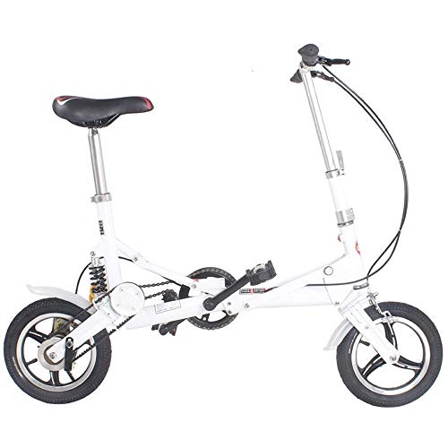 Folding Bike : GuiSoHn 14 Inch Folding Bikes Ultra Small Adult / Kid Folding Bicycles Portable Suspension Bike