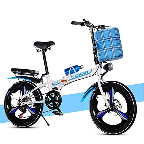 Folding Bike : GWL Folding Bicycles, 20-Inch Mountain Bike High Carbon Steel Aluminium Alloy Outdoor Bicycle For Daily Use Trip Long Journey / 20inch