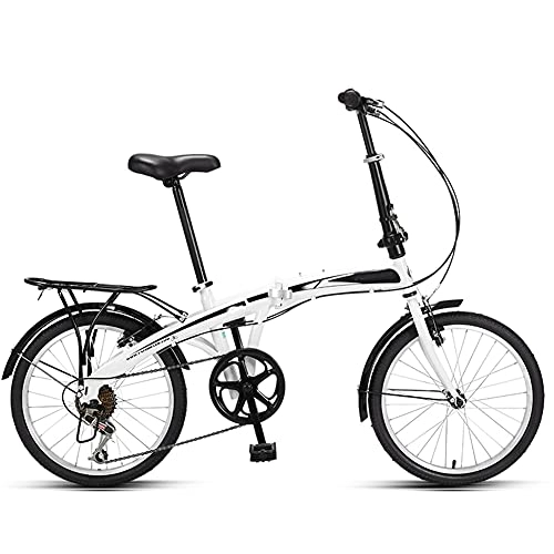 Folding Bike : GWL Folding Bike for Adults, Adult Mountain Bike, High-carbon Steel Frame Dual Full Suspension Dual Disc Brake, Outdoor Bicycle for Daily Use Trip Long Journey / C / 20inch