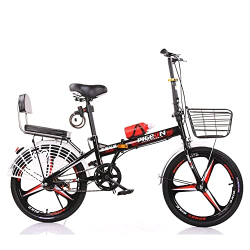 Folding Bike : GWL Folding Bike for Adults, Lightweight Mountain Bikes Bicycles Strong Alloy Frame with Disc brake, 20 inches suitable for 135-175cm / Black / 20inch