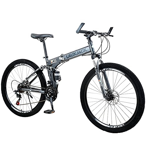 Folding Bike : GWXSST Bicycle Mountain Bike Comfortable And Beautiful Easy To Fold, Ergonomic Saddle Folding Bike, Anti-skid Tires, Small Space Occupation C(Size:21 speed)