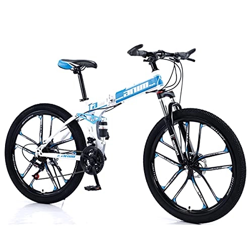 Folding Bike : GWXSST Bikes Mountain Bike Wheel Dual, With 21 Speeds, Fast Folding Ergonomic Lightweight, Anti-slip Wear-resistant, For Men Or Women C
