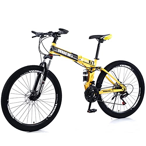Folding Bike : GWXSST Bikes Mountain Ergonomic Bicycle, Bike Fast Folding Easy To PlaceL Ightweight Bike, Anti-slip Wear-resistant, Wheel Dual C(Size:30 speed)