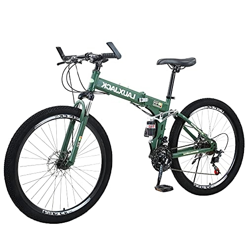 Folding Bike : GWXSST Ergonomic Bicycle Mountain Bike Folding ​easy To Fold, Anti-skid Tires, Suitable For Mountains And Streets, Small Space Occupation, Comfortable And Beautifu C(Size:24 speed)