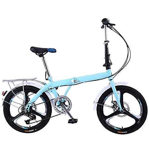 Folding Bike : GWXSST Mountain Bike Folding Bike White Height Adjustable Seat, And Save Space Better, 7 Speed Wheel Dual Suspension For Mountains And Roads C