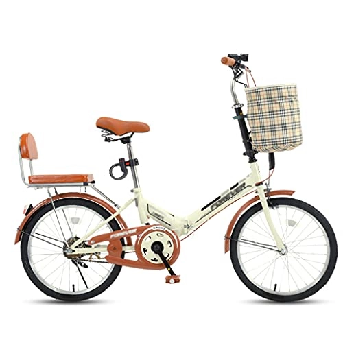 Folding Bike : gxj Folding Bike, Commuter Foldable Bicycle for Women Men Student, Portable Lightweight Folding City Bike Bicycle Single-Speed For Outdoor Sports Travel Exercise(Size:20 inch)