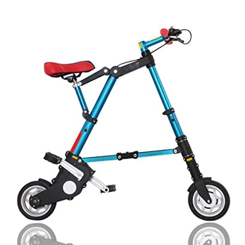 Folding Bike : GYNFJK 18 inch Folding Bike Lightweight Alloy Unisex Bicycles Comfortable and durable Road Bicycle for Sports Outdoors, Blue