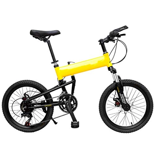 Folding Bike : GYNFJK 24 inches Folding Mountain Bike Lightweight Alloy Bicycles Portable Variable speed bicycle Unisex City bike Travel Cycling