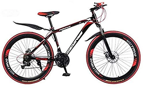 Folding Bike : HCMNME durable bicycle 26 Inch Mountain Bike, PVC And All Aluminum Pedals And Rubber Grip, High Carbon Steel And Aluminum Alloy Frame, Double Disc Brake Alloy frame with Disc Brakes