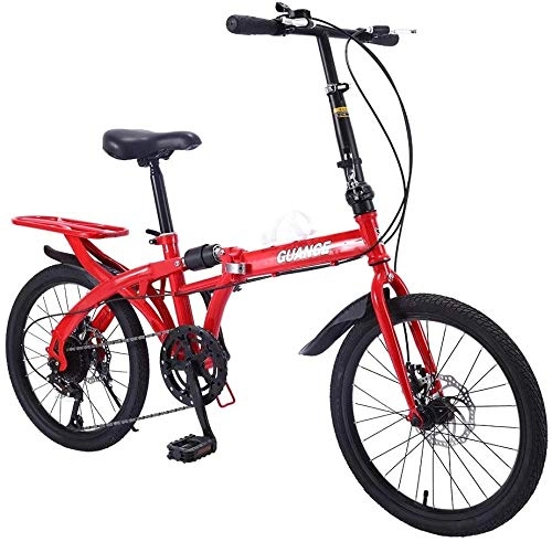 Folding Bike : HFFFHA Adult Folding Bicycle Lightweight Unisex Men City Bike 16 Inch Variable Speed Folding Bicycle Adult Travel Free Installation Suitable For The Outdoor Cycle Adult MTB For Men And Women Casual
