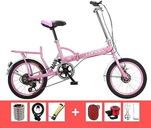 Folding Bike : HFFFHA Bike Folding Bicycle For Adults Men And Women, Bicycling 20 Inch Wheel Variable Speed, lightweight Portable Outdoor Travel Bikes (Color : C)
