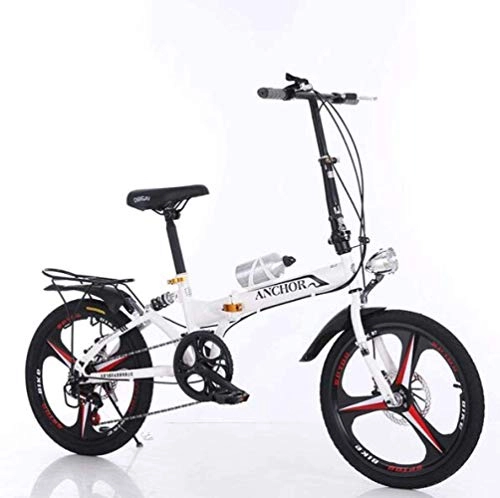 Folding Bike : HFFFHA Foldable Unisex Bike, Lightweight Folding Bicycle Shock Absorption Women's / Adult / Student / Car Bike (Color : A)