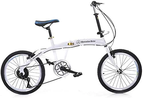 Folding Bike : HFFFHA Folding Bicycle, 20 Inch Bikes For Adults, Women'S Light Work Adult Adult Ultra Light Variable Speed Portable Adult Small Student Male Bicycle Folding Carrier Bicycle Bike, White