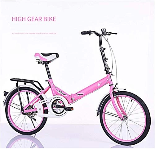 Folding Bike : HFFFHA Folding Bike For Ladies And Men Fold Up City Bike Mini Portable Bicycle Suitable For Traveling In The Wild City (Color : C)