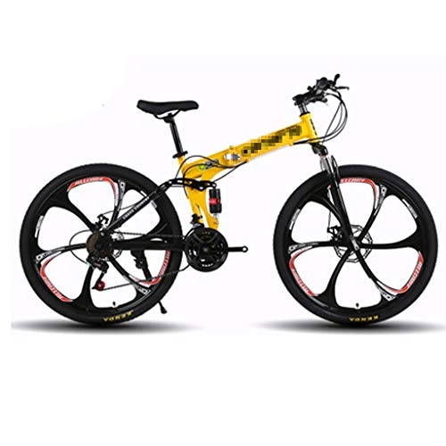 Folding Bike : HFFFHA Folding System Mountain Folding Bike City Bike, Man, Woman, Child One Size Fits All Light Variable Speed Portable Adult Small Student Male Bicycle Folding Carrier Bicycle Bike