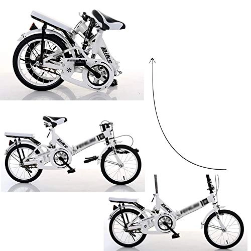 Folding Bike : High Carbon Steel Frame Foldable Bike with V Brake And Hold The Brake 20Inch Folding Bike for Adult Men And Women, Mini Lightweight Foldable Bicycle for Student Office Worker, Blue