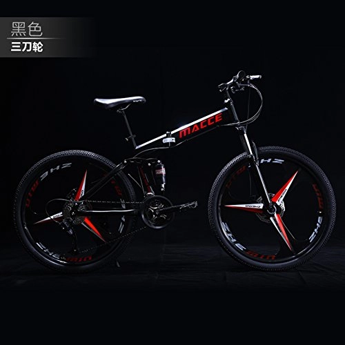 Folding Bike : HIKING BK 21 speed Folding Mountain bike Bicycle 24-inch Male and female students Shift Double shock absorber Adult Commuter foldable bike Dual disc brakes-E 165x94cm(65x37inch)