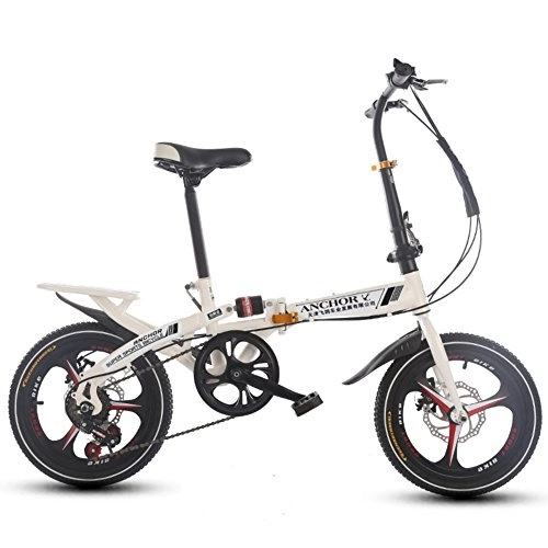 Folding Bike : HIKING BK Folding bike 16 inch Women's Variable speed Shock absorber Adult Super light Children's student bicycle With basket-A 107x120cm(42x47inch)