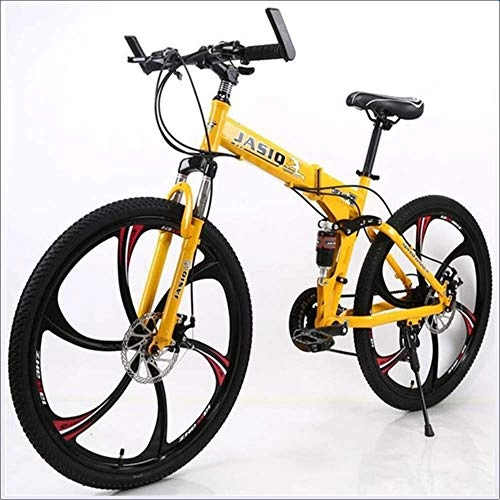 Folding Bike : HJSM City Bike Folding, Folding Bikes for Adults Men Lightweight, Fold Up Bikes for Ladies, Foldable Bike Child, for Adult Sports Outdoor Cycling Travel Work Out And Commuting, yellow 27 speed, C