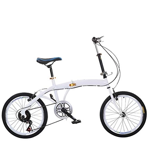 Folding Bike : HSRG Lightweight Folding Bike, 20 Inch Double Shock Disc Brake Speed ​​Adjustable Bicycle, Summer Travel Outdoor Bicycle Student Adult Bicycle