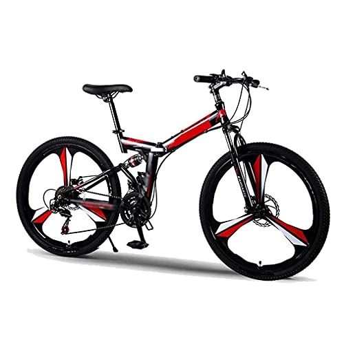 Folding Bike : HUAQINEI Bicycle Mountain Folding Bike Male and Female Student Double Shock Absorption Speed Speed 24 / 26" 21 Speed, 24inch21Speed