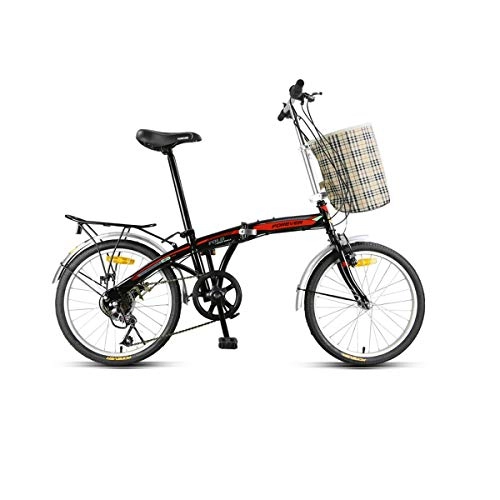 Folding Bike : Huijunwenti Bike, Folding Bicycle, 20-inch 7-speed Bicycle, Adult Student Light Mini Bicycle, Male And Female Urban Commuter Bicycle The latest style, simple design