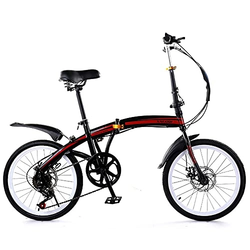 Folding Bike : HWZXBCC Cycling Mountain Bikes Six Level Sensitive Shifting, Fast Folding Thickened High Carbon Steel Material, For 20 Inch, Ergonomic For Adults Men Women