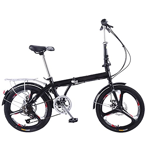 Folding Bike : HWZXBCC Mountain Bike Folding Bike And Save Space Better, 7 Speed Blank Height Adjustable Seat, For Mountains And Roads, Dual Suspension Wheel