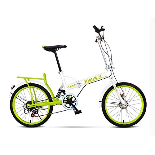 Folding Bike : HWZXC Adults Folding Bicycles, Foldable Bikes Men's And Women's Ultra-light Children's Students 6 Speed Foldable Bicycle