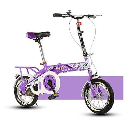 Folding Bike : HWZXC Children's Foldable Bikes, Student Folding Bicycles Light Portable Pupils Foldable Bikes For 6-10 Years Old