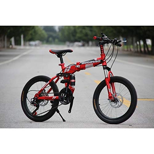 Folding Bike : HWZXC Student Folding Bicycles, Children's Foldable Bikes Men And Women 21 Speed Type Disc Brakes Adults Folding Bicycles Mtb Foldable Bicycle