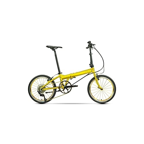 Folding Bike : IEASEzxc Bicycle Folding Bicycle Bike Aluminum Alloy Frame (Color : Yellow)