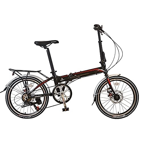 Folding Bike : ITOSUI Foldable Bike, 20 Inch Comfortable Mobile Portable Compact Lightweight 7 Speed Finish Great Suspension Folding Bike for Men Women Students and Urban Commuters