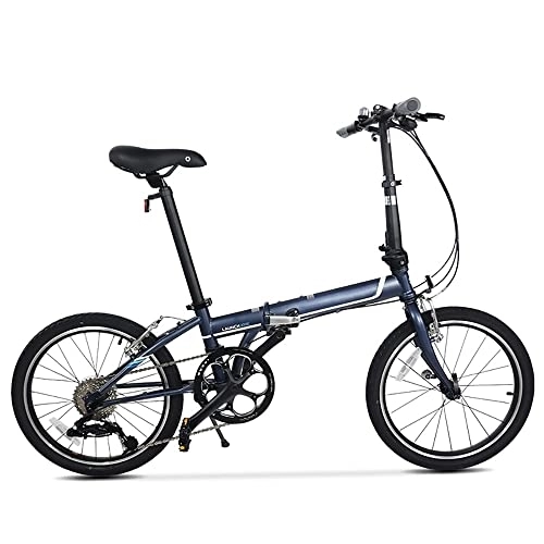 Folding Bike : ITOSUI Folding Bike, 20 Inch Comfortable Lightweight Casual Bicycle 8 Speed Double V Brakes City Bicycle, Foldable Bike for Men Women Students and Urban Commuters Unisex's