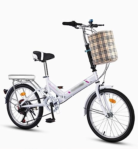 Folding Bike : ITOSUI Folding City Bike Bicycle, 7-Speed Folding Bicycle High Carbon Steel Compact Folding Bicycle for Adults, Full Suspension Bicycle for Teens, Adults