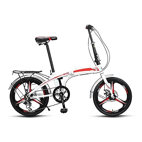 Folding Bike : ITOSUI Folding City Bike Bicycle, Foldable Bike 20 Inch Comfortable Mobile Portable Compact 7 Speed Finish Great Suspension Folding Bike for Men Women Students and Urban Commuters