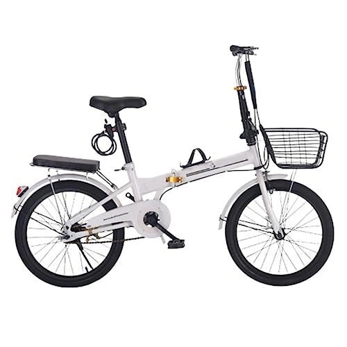 Folding Bike : JAMCHE Adult Folding Bikes, Mountain Bike Portable Bicycle High Carbon Steel Frame Adjustable Height Bicycle for Adult Student