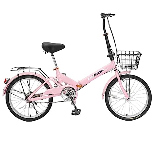 Folding Bike : JAMCHE Folding Bike Foldable Bicycle Carbon Steel Mountain Folding Bike Easy Folding City Bicycle for Adult Youth Teen with Fenders