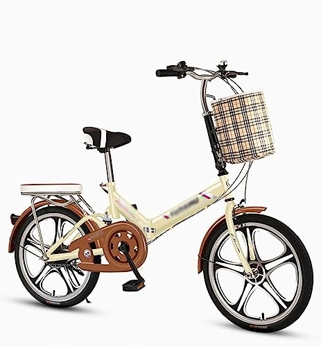 Folding Bike : JAMCHE Folding Bike, Lightweight Foldable Bike Foldable Bicycle for Commuting, High Carbon Steel Mountain Bicycle for Adults Men Women