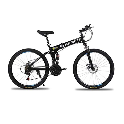 Folding Bike : JF 24in Mini Portable Folding Mountain Bike, Small Portable Bike For Adult Students, Adjustable Bike