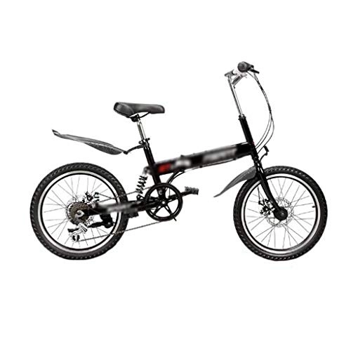 Folding Bike : JHEY X6 Lightweight Aluminum Alloy Folding Bike 20 Inch Bike 8-speed Variable Speed Mini Lightweight Male And Female Bike (Color : Black)
