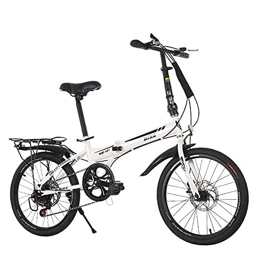 Folding Bike : JHTD Outdoor Sports City Bike Unisex Adults Folding Mini Bicycles Lightweight for Men Women Teens Classic Commuter