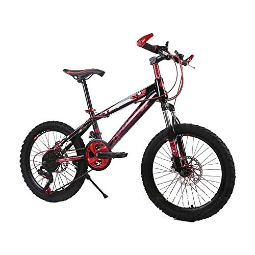 Folding Bike : JiaLG Adult male car speed off-road mountain bike shock speed bicycle for men and women students (Color : Red)