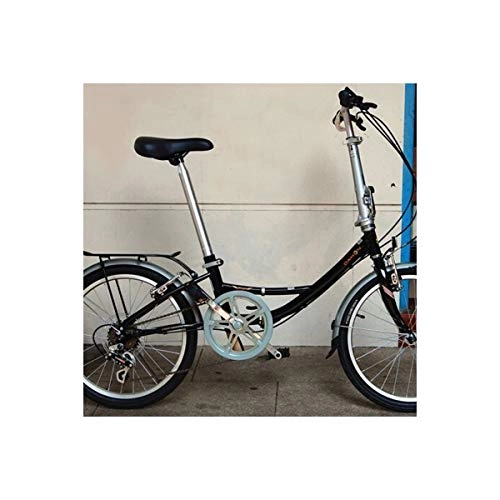 Folding Bike : Jinan DAHON URT060 Folding Bicycle 20 Inch 6 Shifting (Color : Black)