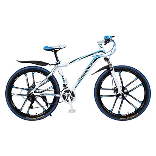 Folding Bike : JLFSDB Mountain Bike, Lightweight Aluminium Alloy Bicycles, Double Disc Brake And Front Suspension, 26 Inch Wheel Unisex's (Size : 21-speed)