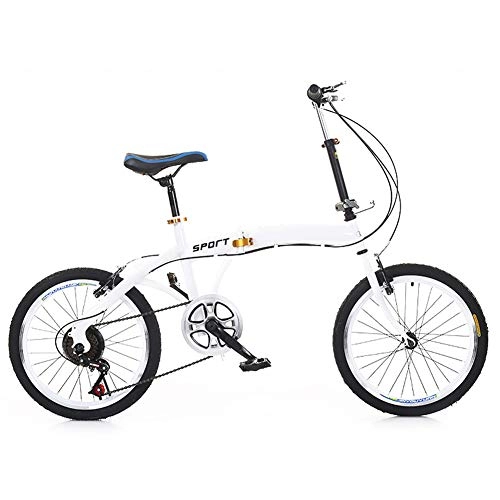 Folding Bike : JooGoo Folding Bicycle, 20 Inches Folding Bike, Portable ​​City Mini Compact Bicycle, Adults Lightweight Outroad Mountain Bike, Student Ride Bike for Men Women Children